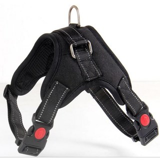 레오펫 중형 대형견 하네스, 블랙, 1개