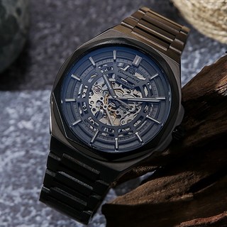 OST 男士不鏽鋼鏤空多功能金屬手錶