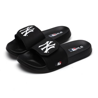 美國職業棒球大聯盟 紐約洋基 舒適魔鬼氈拖鞋, 260, 黑色的