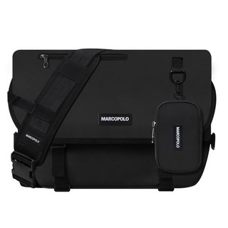MARCO POLO 百萬日常郵差包 MP4025 + 輔助包 套組, 黑色
