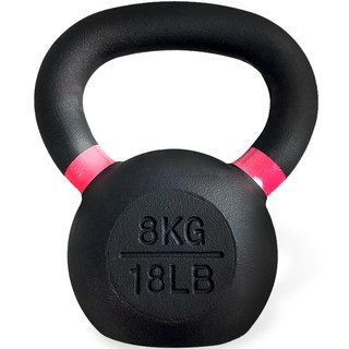 Bfit 頂級鑄鐵壺鈴, 8kg, 1個, 粉紅色