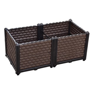 21C Trend 組合式大型菜園種植箱, 1個, 棕色 深棕色
