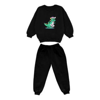 Yukids 兒童足球恐龍大學T上下褲裝套裝