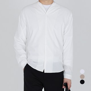 INFIOUS 男士休閒無領襯衫 I263-4