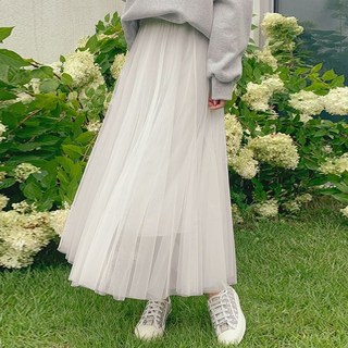 Noelle 鬆緊腰紗質長裙 tsk0468