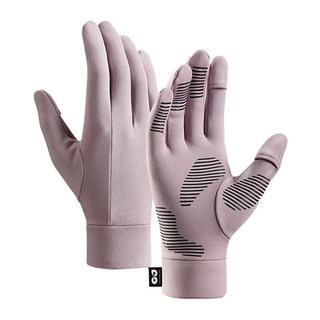 GOLOV.EJOy 翻指滑雪內襯手套/輕便型機車手套 香芋紫 觸屏 保暖 防滑 L, 1雙