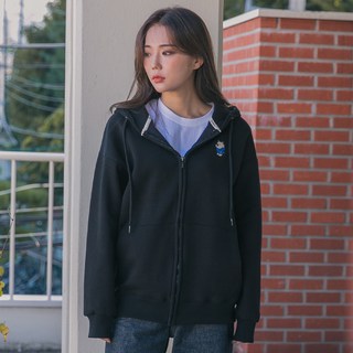 Alvinqlo 泰迪熊刺繡連帽拉鍊 AZH658