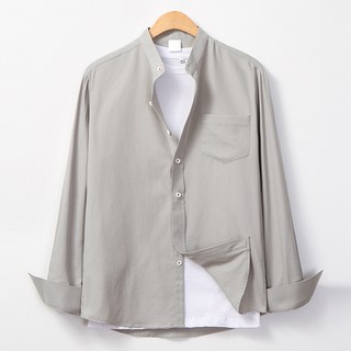 Raymon 男款Pantu日常彩色口袋亨利領襯衫