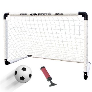 便攜式迷你摺疊足球球門+收納袋+球+充氣筒, 白色的