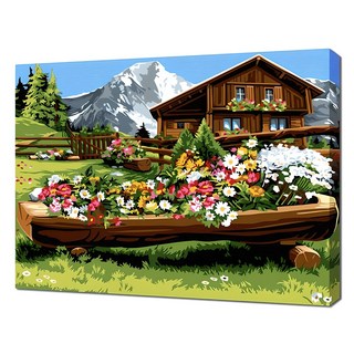 ECO SOLE DIY數字油畫 - 阿爾卑斯的清爽早晨 風景畫 40 x 50 cm, 1個