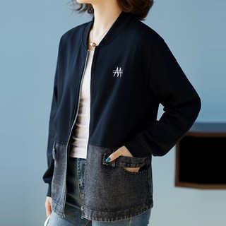 Murielle 女款標誌點綴半長版棒球外套