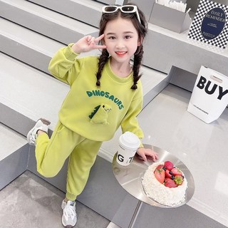 Bebeniz 女童立體恐龍大學T束口褲套裝