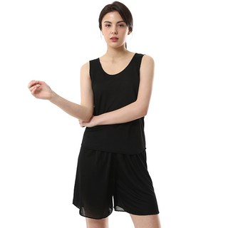 KerriLucy 人造絲寬版夏季安全褲 襯裙褲 3件組