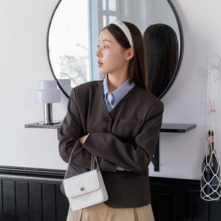 Anoetic ANC 經典褶皺方包, 象牙白