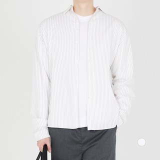 INFIOUS 男士簡潔條紋襯衫 I263-6