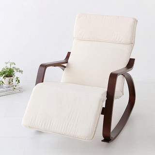 marketB 附腳凳搖椅 YC10A, 米白色, 1個