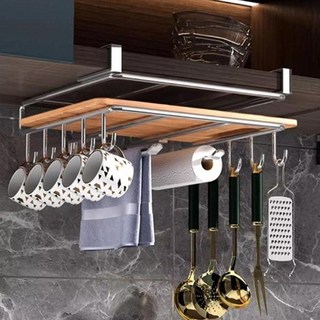 青年生活 不鏽鋼砧板掛架 1層掛鉤, 1個, 單色