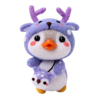 Iammini 戳戳樂羊毛氈針氈組合, 鹿, 企鵝, 1套