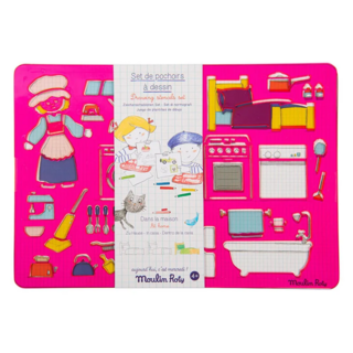 Moulin Roty 圖案繪畫板-房間, 4歲以上兒童玩具, 1組