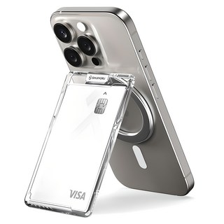 反向轉軸 MagSafe M-SlimSlot 支架卡夾, 1個, 透明色