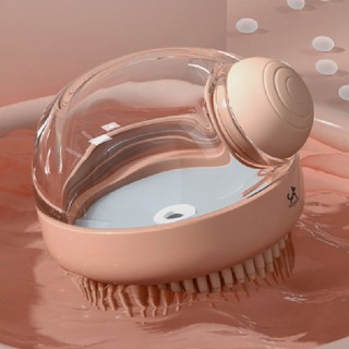 딩동펫 반려동물 행성 목욕 브러쉬 8.5 x 7 cm, 핑크, 1개