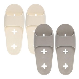 SHABATH 浴室拖鞋組, 白色、淺灰色, 1組