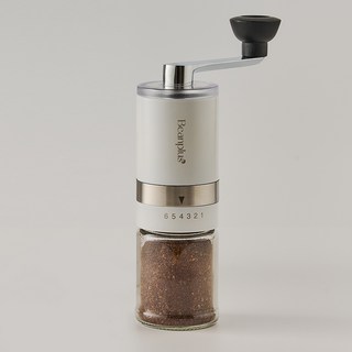 BEANPLUS Home & Out 手動咖啡磨豆機 + 收納袋, 白色, 1個, 50ml