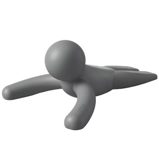 UMBRA Buddy小人止滑門擋 昏灰色 趣味造型 止滑穩固 居家裝飾, 1個