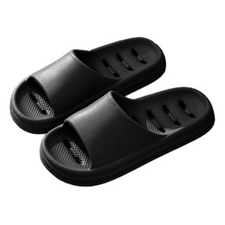 美得像專櫃 鏤空浴室拖鞋, 黑色, 2雙