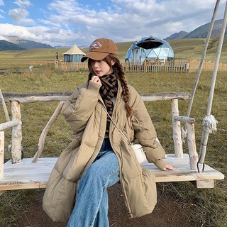 Sunbit 女款 Elbio 高領長版羽絨防寒寬鬆版型外套