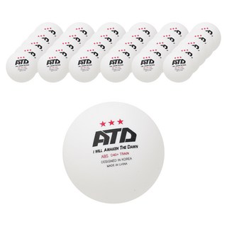 ATD ABS 3星級訓練桌球, 白色, 50個, 1組