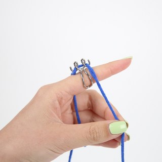 Ancalls 微笑編織戒指, 銀色, 1個