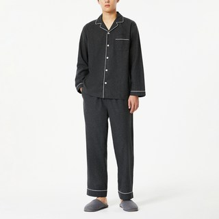 자주 남성용 플란넬 파자마 세트