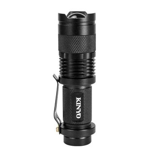 Kinyo 迷你LED變焦手電筒, 黑色, 1支