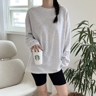 todayandlook 女款粉彩長版特級雙面棉長袖T恤