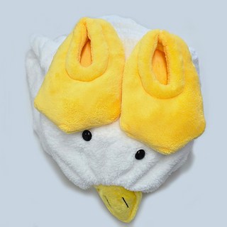 다다랜드 남녀공용 대형 오리 동물 잠옷 + 신발 세트