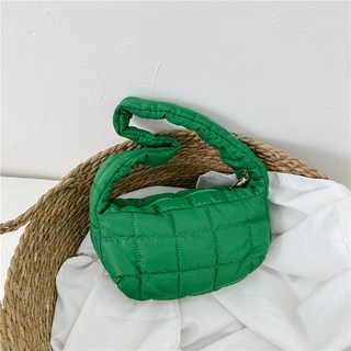 Hilio 迷你絎縫手提雲朵包, 綠色