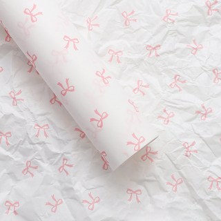 Khohimo DIY材料 花束包裝紙 5W0403, 白色 + 粉紅色, 20個