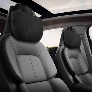 지엠지모터스 차량용 목쿠션 운전석 + 보조석 세트, 1세트, 블랙