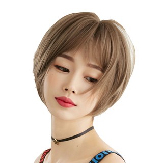 Ppu-i Ppu-i Wig 女性短髮全頂假髮 迷你剪裁 黃棕色, 淺棕色, 1組