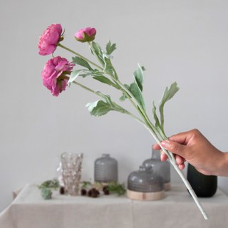 쏘앤영 牡丹花 人造花 52cm 3入, 紫色, 3個