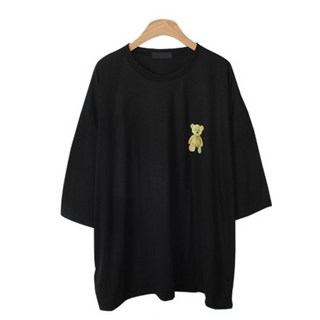 TEETAK 熊圖案素色7分袖T恤