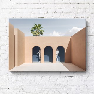 北歐風格室內設計配電箱遮擋帆布客廳畫框 11 K