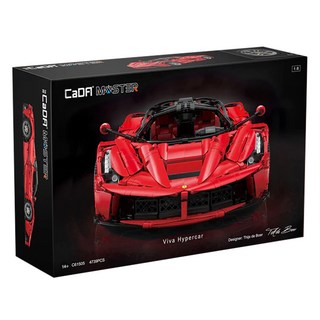 CaDA 大師系列 Viva 超級跑車積木 C61505, 1個, 跑車 紅色