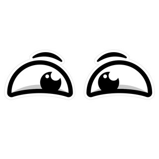 Mungkiwoldeu 維持安全距離 大型反光貼紙 Hehe001, 1套, 混合顏色