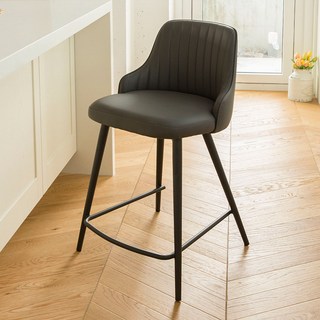 가구느낌 시엘 바체어, 딥그레이/블랙, 2개