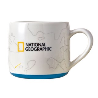 NATIONAL GEOGRAPHIC 國家地理 撞色馬克杯, 白色的, 1個