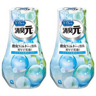 KOBAYASHI 小林製藥 消臭元 浴廁除臭劑 柔和皂香, 400ml, 2瓶