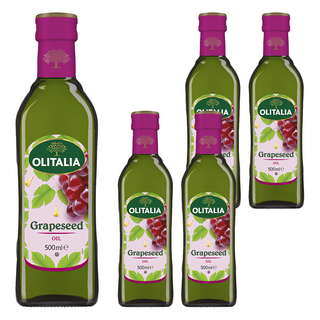 OLITALIA 奧利塔葡萄籽油 義大利原裝進口 高發煙點 適合煎炒炸, 500ml, 5瓶