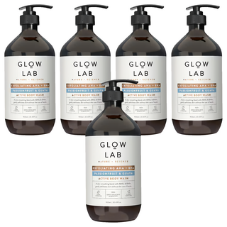 GLOW LAB Body Wash Passionfruit & Guava 百香果和番石榴沐浴露, 900ml, 5瓶
